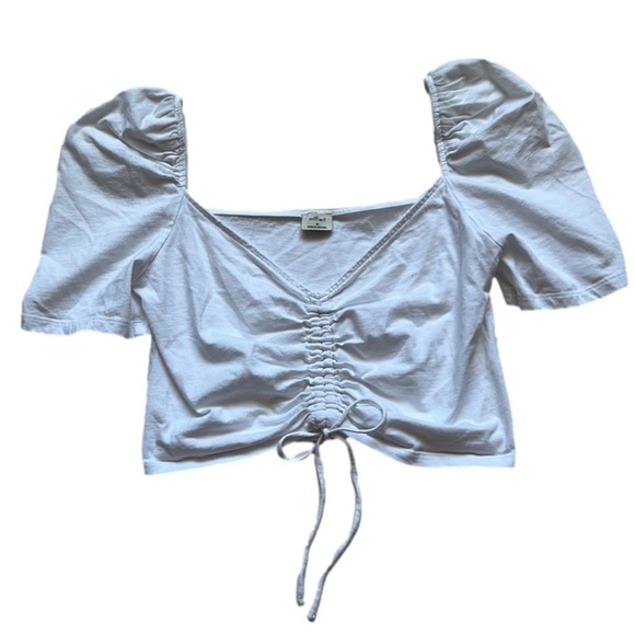 Wilfred Puff Sleeve Crop Top - Picture 1 of 5